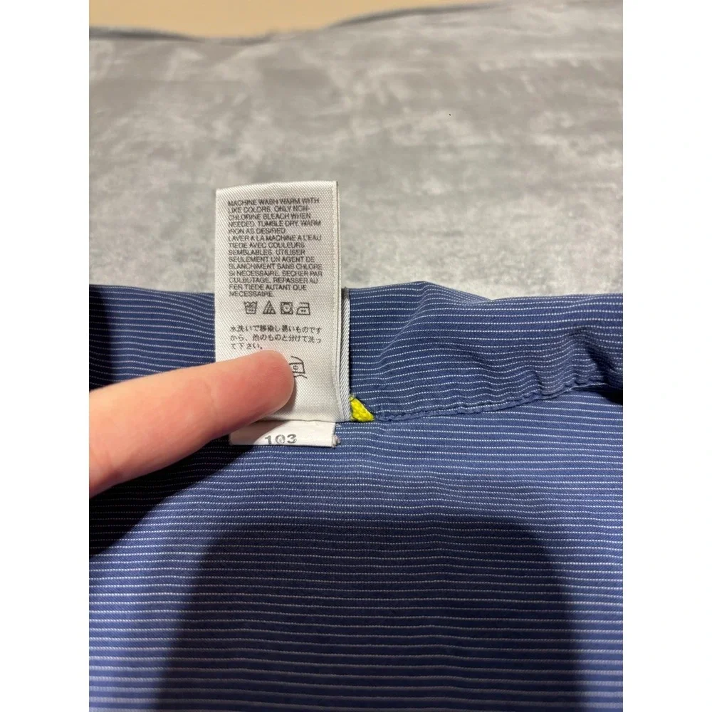 The North Face Mens XL Blue Short Sleeve Button Front A5 Series Shirt